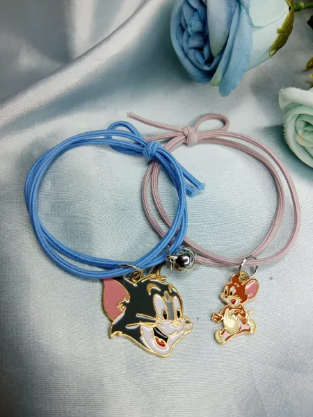 Tom & Jerry Rope Design Magnet Couple Bracelet ( 2 Pcs )